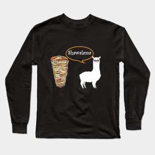 funny hungry llama Long Sleeve T-Shirt